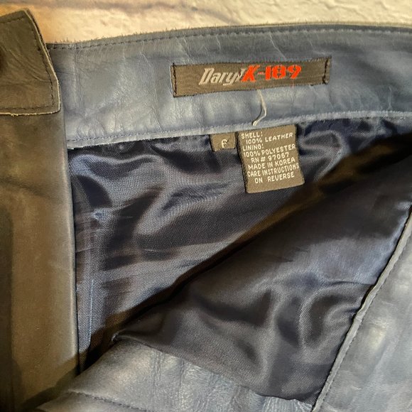 Daryl K - Grey Patchwork A-Line Stretch Leather Skirt - sz 6 - Picture 4 of 4